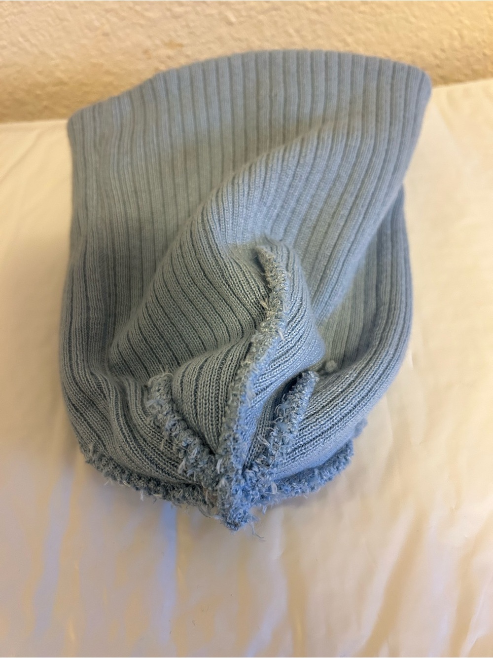 Adidas Powder Blue Ribbed Cuffed Beanie with Trefoil Patch - Picture 9 of 9